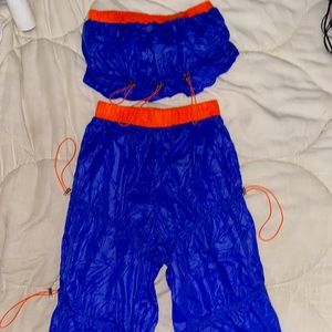 Blue/Orange Pant set